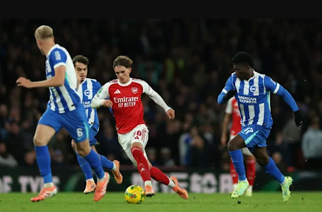 ONG39 Berita Sepak Bola Terbaru & Hasil Pertandingan. Arsenal Kalahkan Brighton 2-0 di Carabao Cup