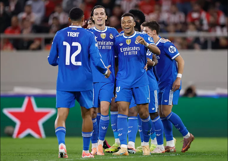 ONG39 Berita Sepak Bola Terbaru & Hasil Pertandingan. Quattrick Mbappe Bawa Madrid Menang 4-3 atas Olympiakos!